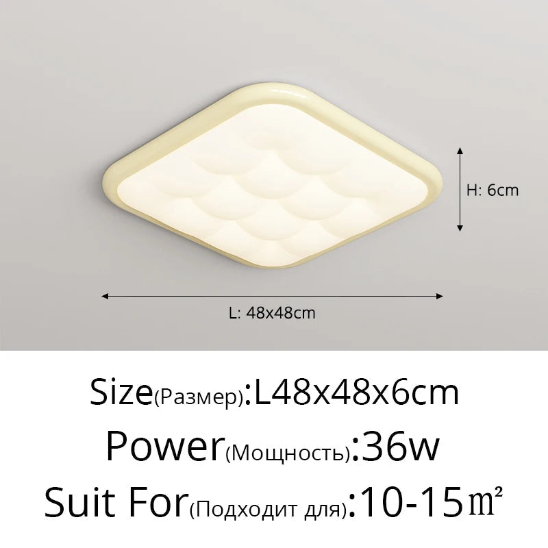 plafonnier moderne simple style crème bulle protection des yeux