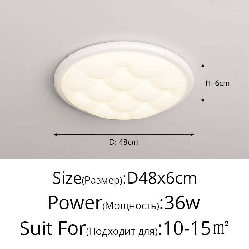 plafonnier moderne simple style crème bulle protection des yeux