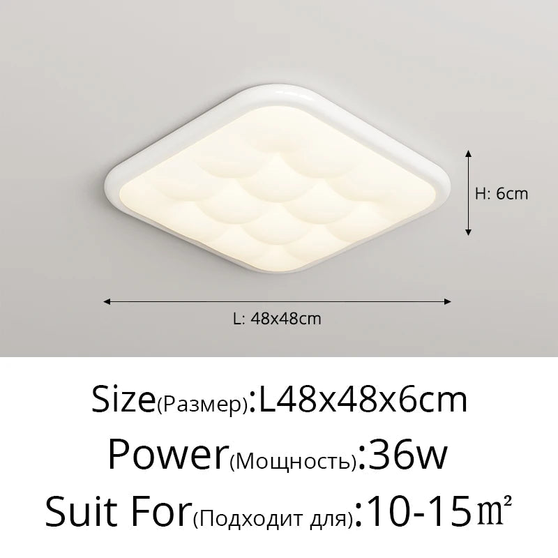 plafonnier moderne simple style crème bulle protection des yeux