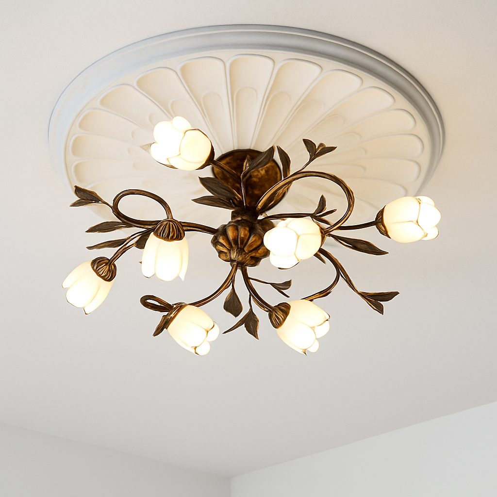 plafonnier moderne style américain rural rétro fleur européen français