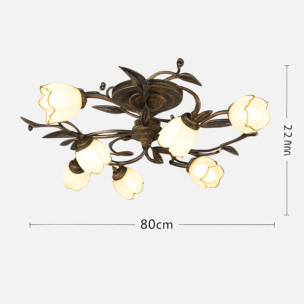 plafonnier moderne style américain rural rétro fleur européen français