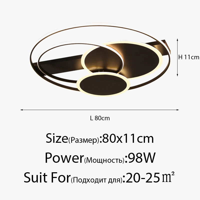 plafonnier moderne ultra mince design simple pour intérieur lumineux
