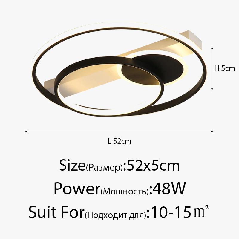 plafonnier moderne ultra mince design simple pour intérieur lumineux