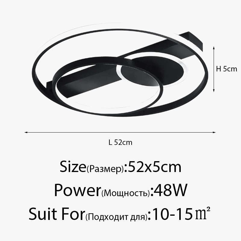 plafonnier moderne ultra mince design simple pour intérieur lumineux