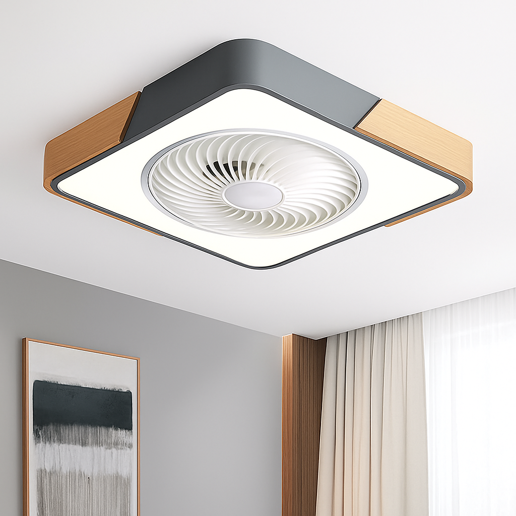 plafonnier moderne ventilateur led ultra mince télécommande design intelligent