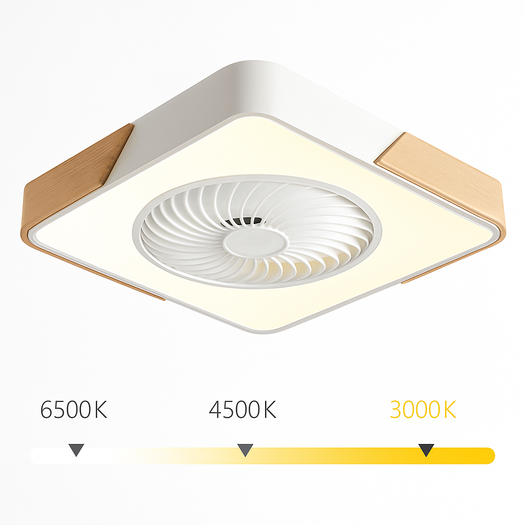 plafonnier moderne ventilateur led ultra mince télécommande design intelligent