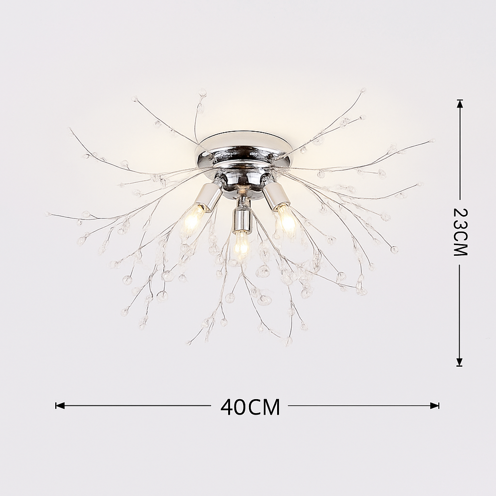 plafonnier nordique en cristal design moderne créatif rond pissenlit