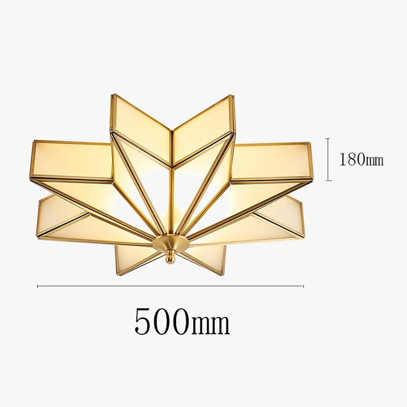 plafonnier nordique en cuivre design luxueux pour intérieur