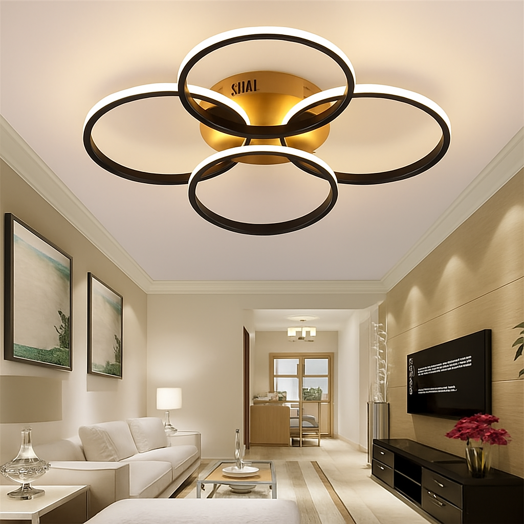 plafonnier nordique à led éclairage annulaire luxe moderne
