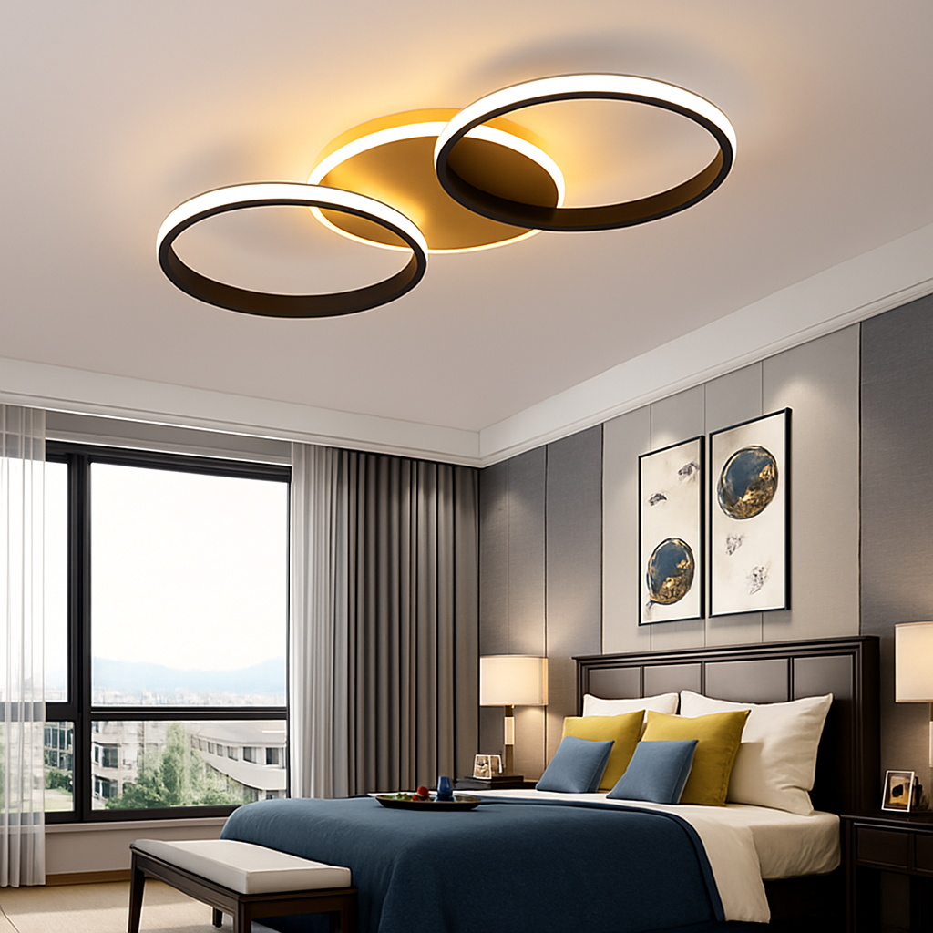 plafonnier nordique à led éclairage annulaire luxe moderne