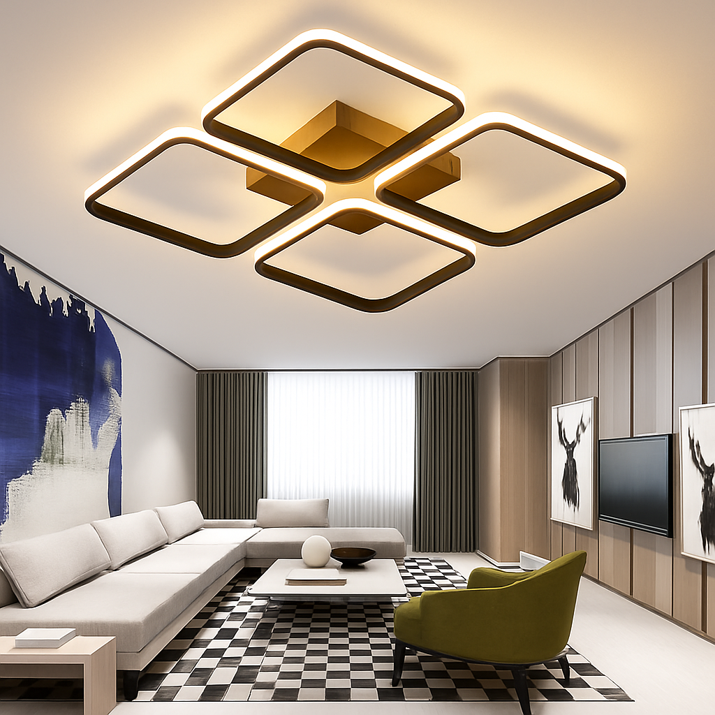 plafonnier nordique à led éclairage annulaire luxe moderne
