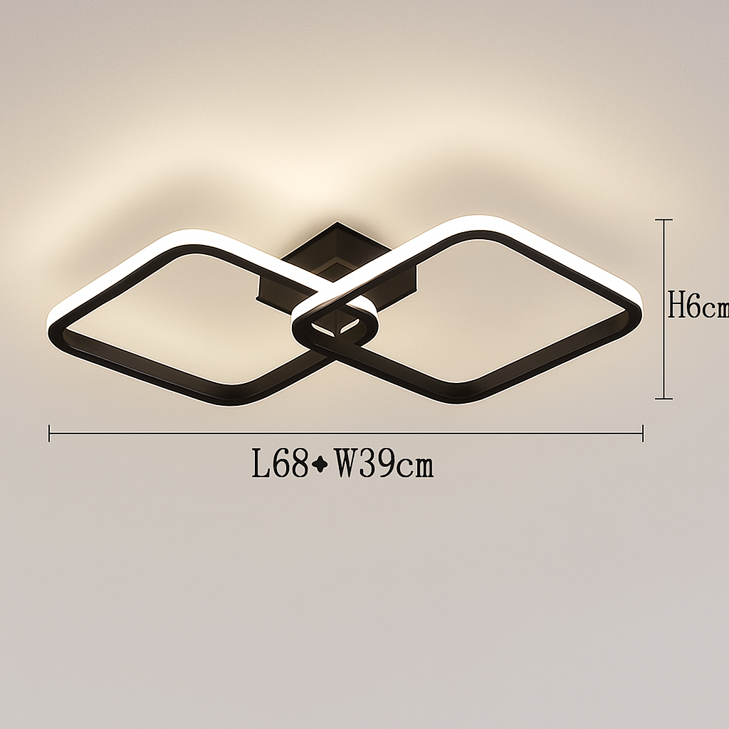 plafonnier nordique à led éclairage annulaire luxe moderne
