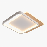 plafonnier nordique led en bois aluminium ultra-mince et créatif