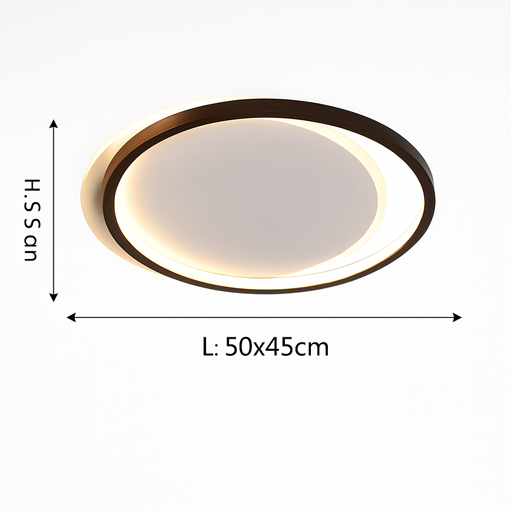 plafonnier nordique led en bois aluminium ultra-mince et créatif