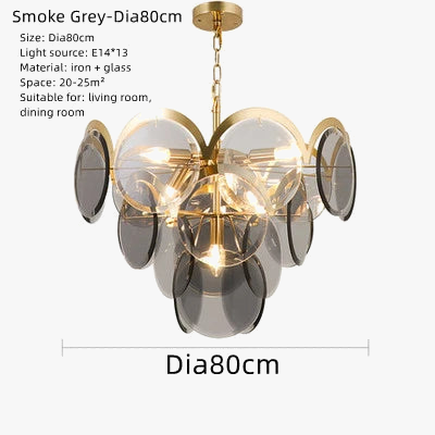 plafonnier nordique moderne en verre fumé style intérieur à la mode