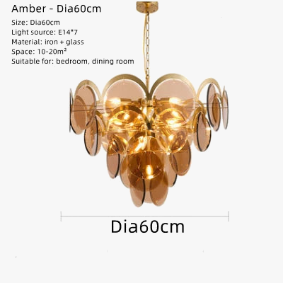 plafonnier nordique moderne en verre fumé style intérieur à la mode