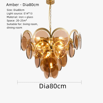 plafonnier nordique moderne en verre fumé style intérieur à la mode