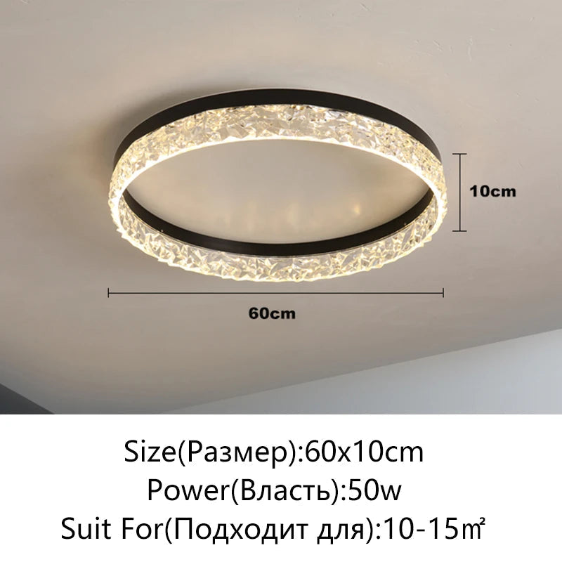 plafonnier nordique moderne à leds réglable et brillant