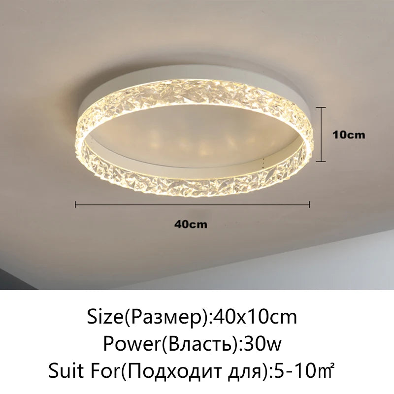 plafonnier nordique moderne à leds réglable et brillant