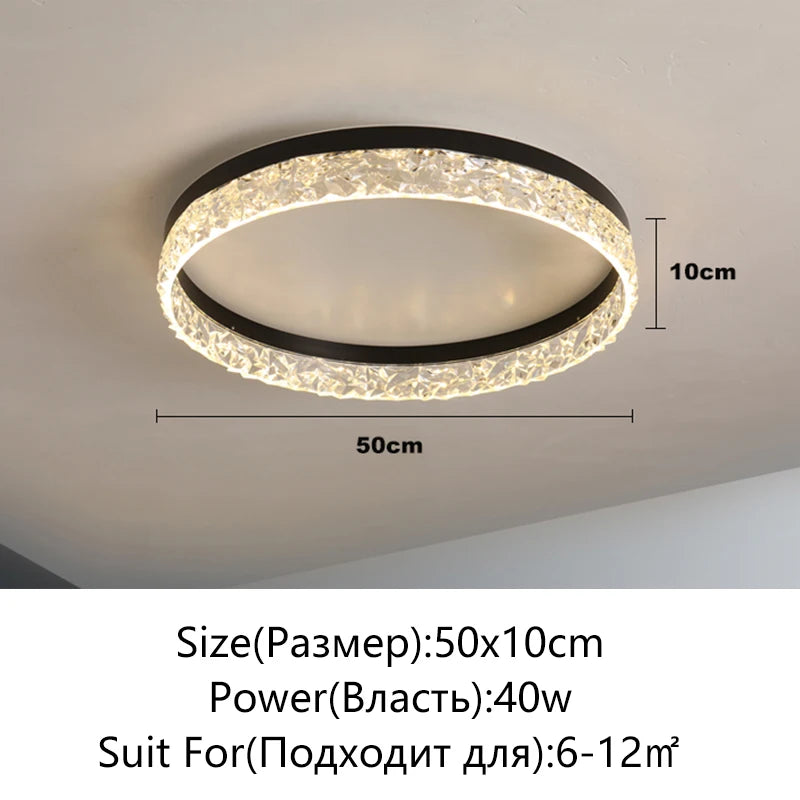 plafonnier nordique moderne à leds réglable et brillant
