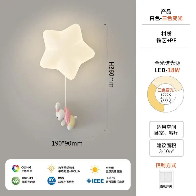 plafonnier nordique personnalisé pour chambre enfant lumineuse et colorée