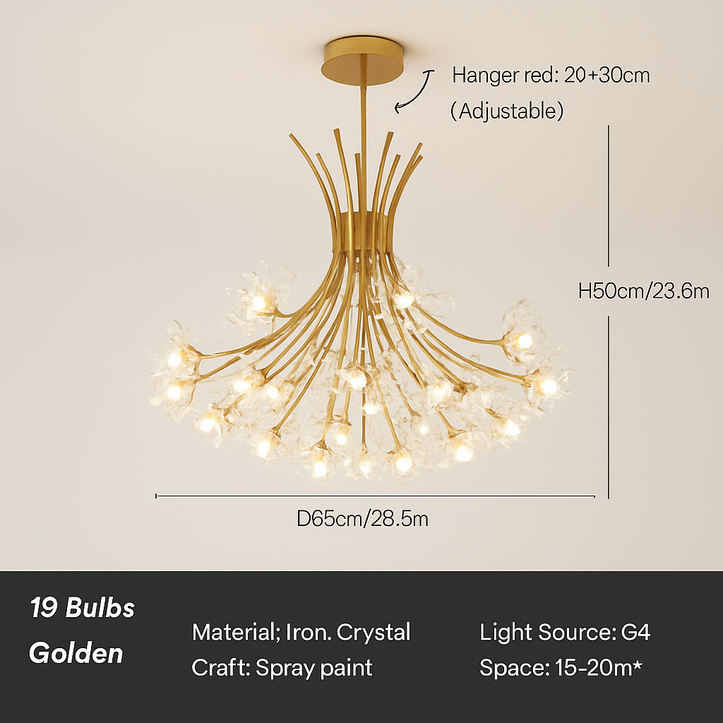 plafonnier nordique post-moderne en forme de pissenlit décoratif d'intérieur