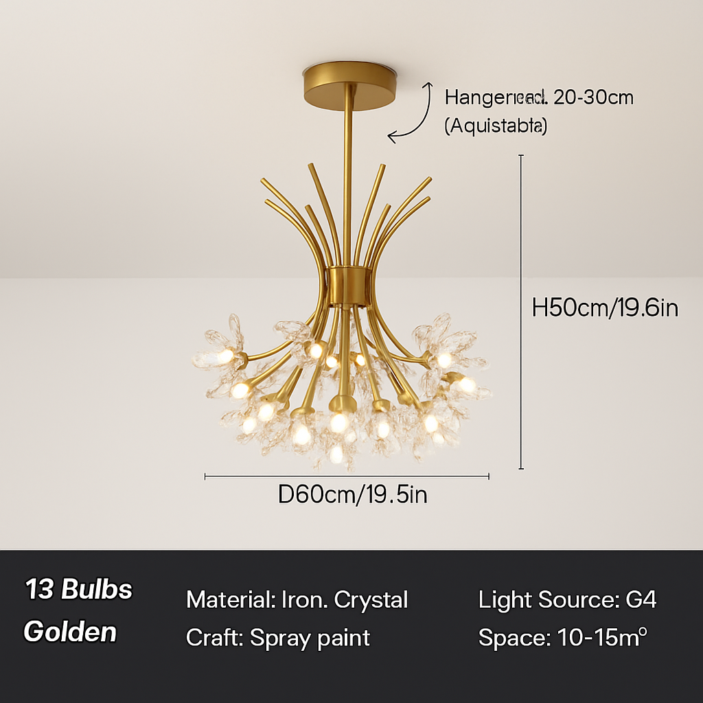 plafonnier nordique post-moderne en forme de pissenlit décoratif d'intérieur