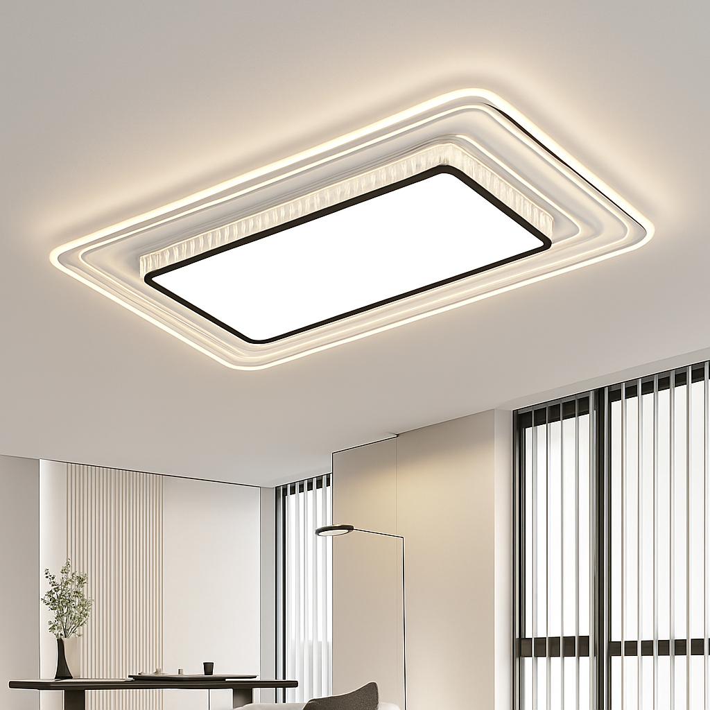 plafonnier nordique post-moderne luxueux en cristal simple