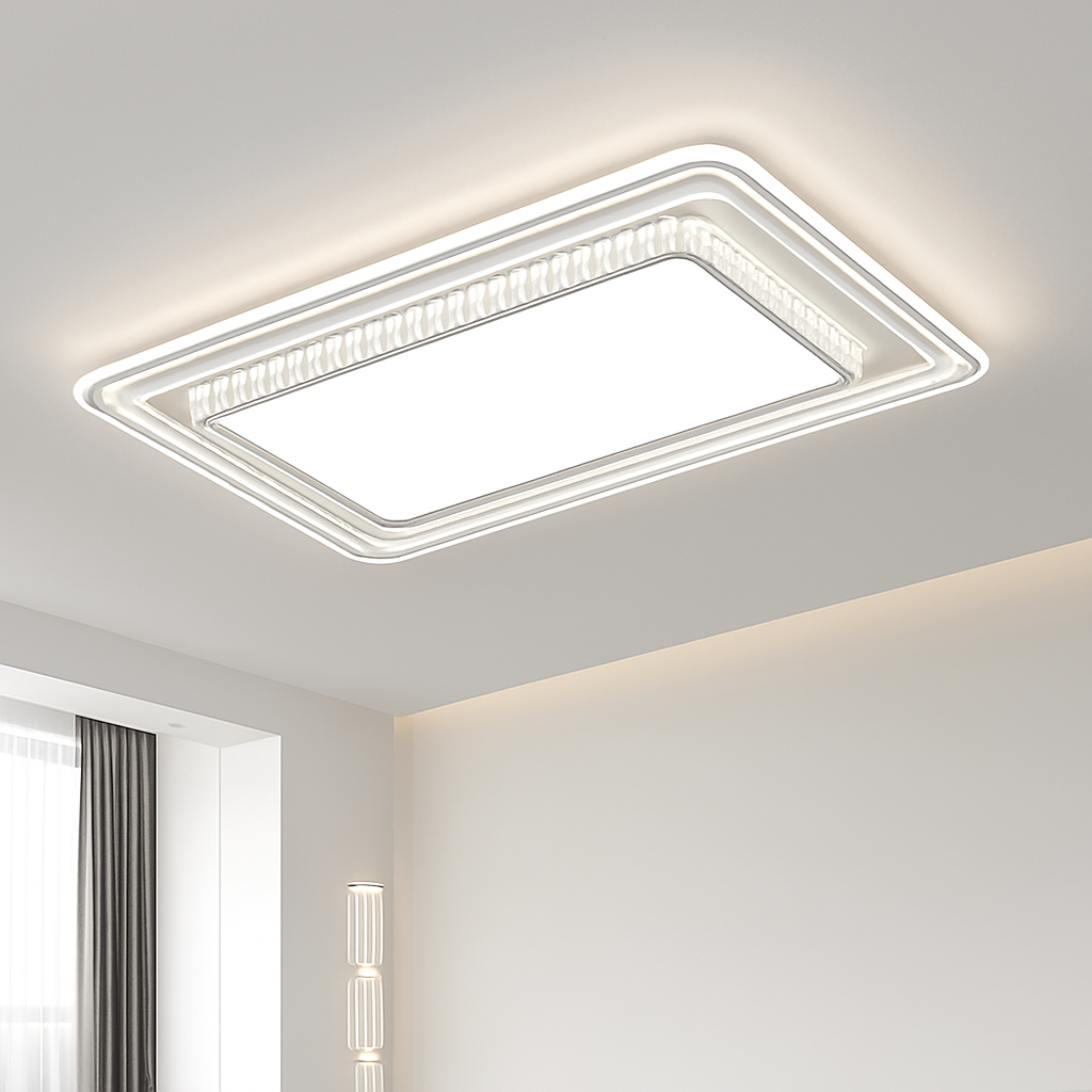 plafonnier nordique post-moderne luxueux en cristal simple