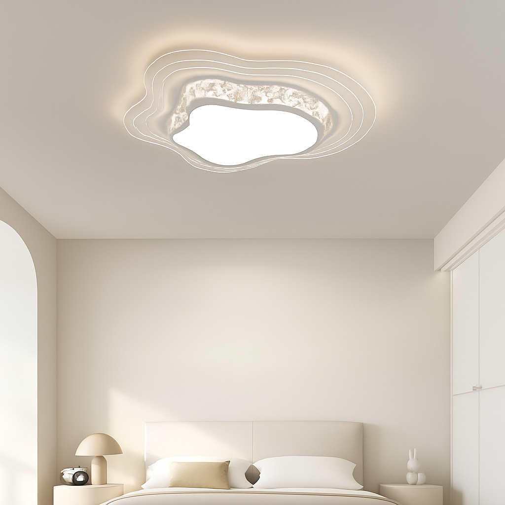 plafonnier nordique post-moderne luxueux en cristal simple