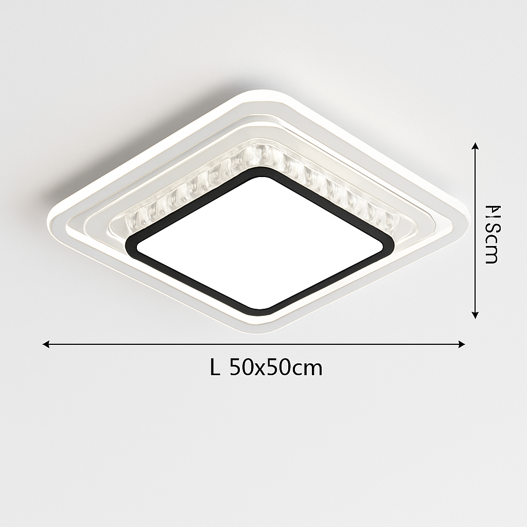plafonnier nordique post-moderne luxueux en cristal simple