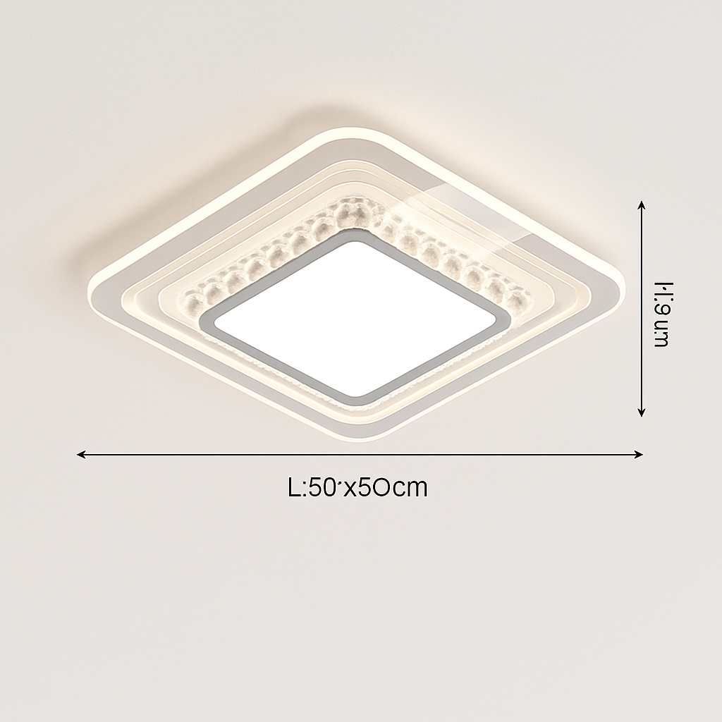 plafonnier nordique post-moderne luxueux en cristal simple
