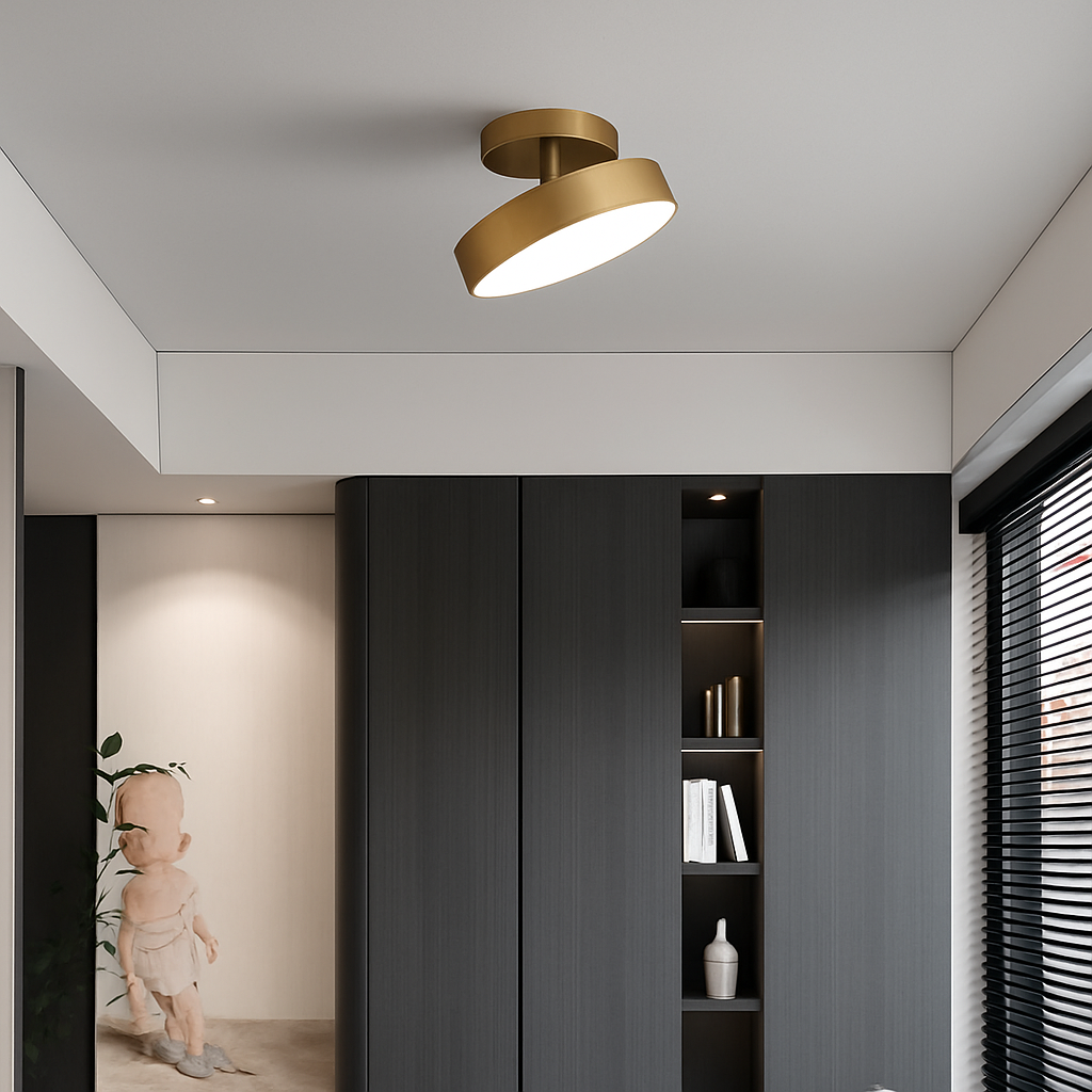 plafonnier nordique simple rond led éclairage lustre