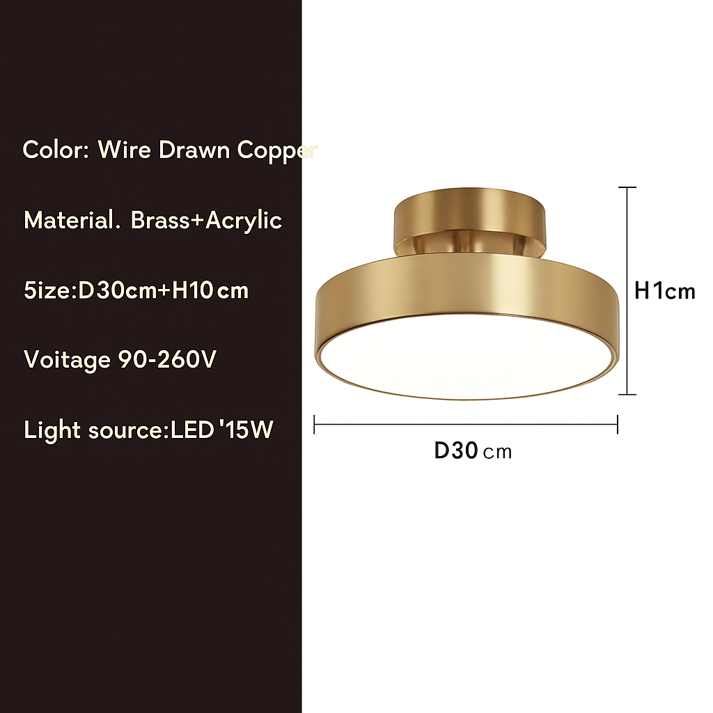 plafonnier nordique simple rond led éclairage lustre