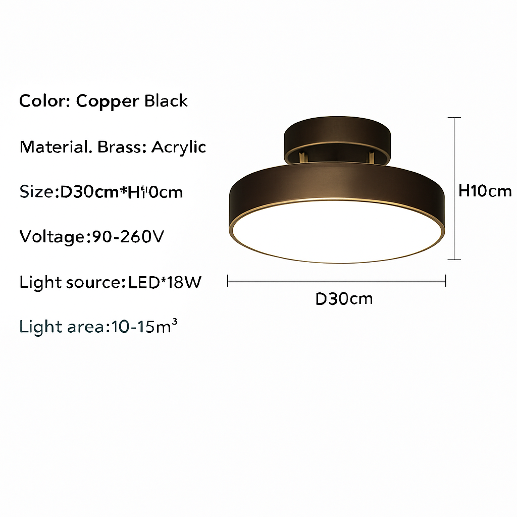 plafonnier nordique simple rond led éclairage lustre