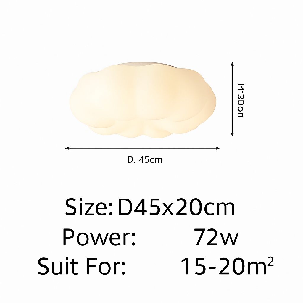 plafonnier nuage créatif moderne pour chambre d'enfant