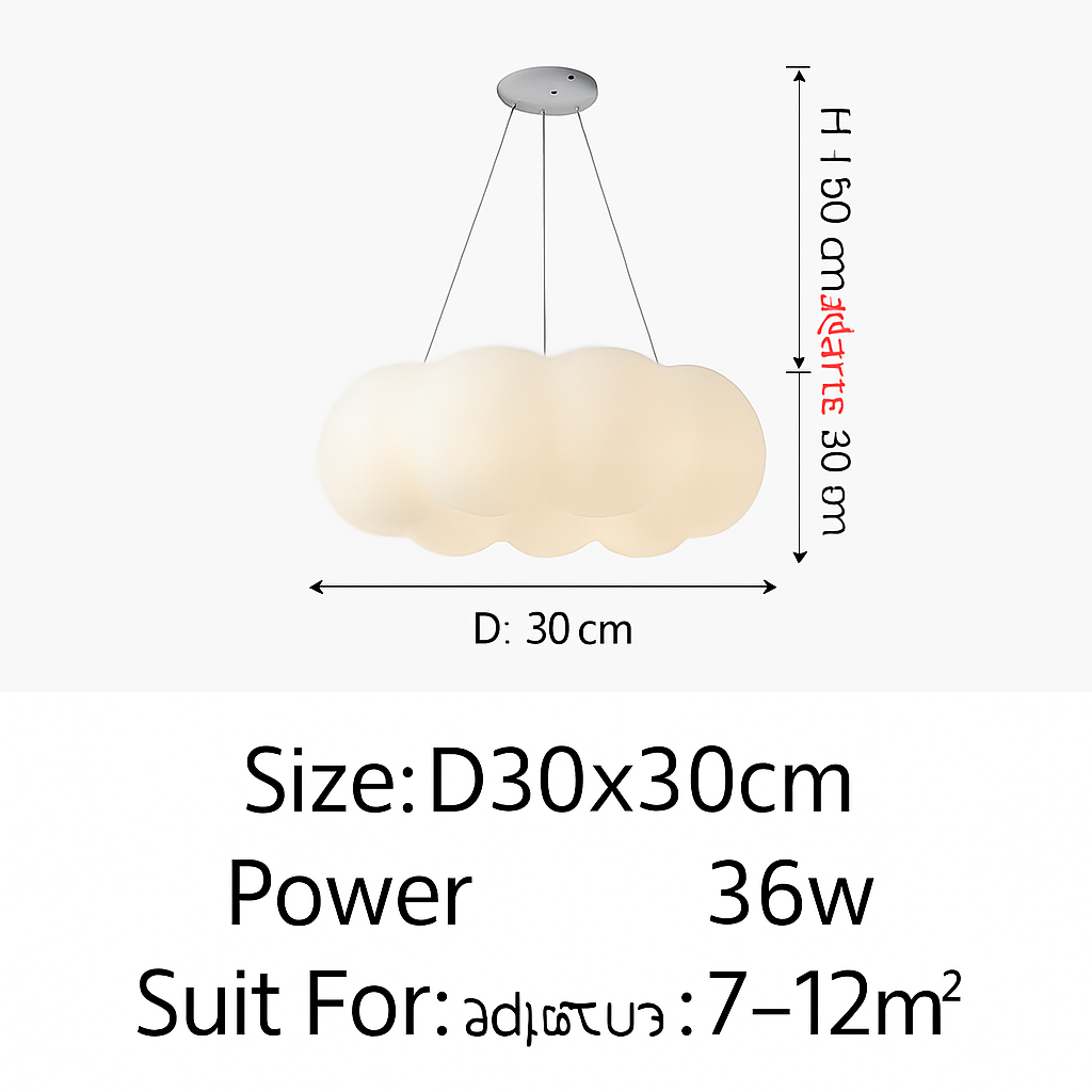plafonnier nuage créatif moderne pour chambre d'enfant