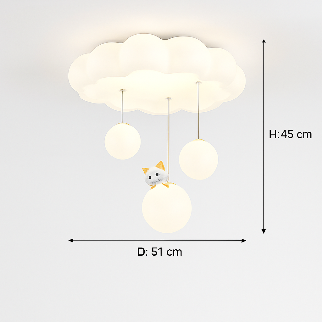 plafonnier nuage lapin ours pour chambre enfant