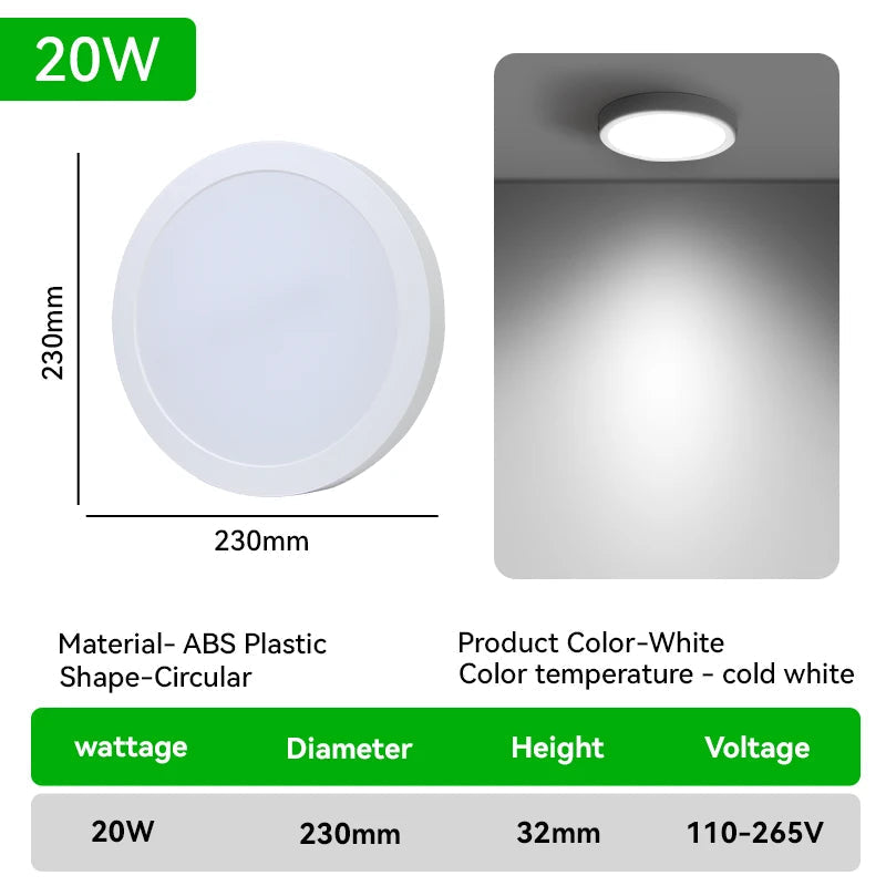 plafonnier à panneau led ultra fin pour intérieur