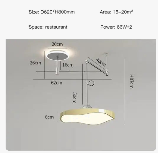 Lustre réglable salle à manger moderne LED éclairage bureau étude chambre