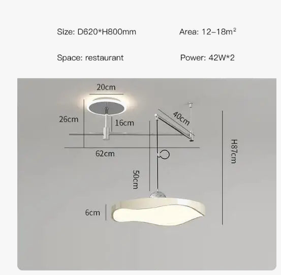 Lustre réglable salle à manger moderne LED éclairage bureau étude chambre