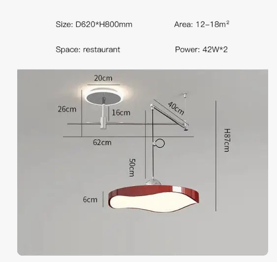 Lustre réglable salle à manger moderne LED éclairage bureau étude chambre