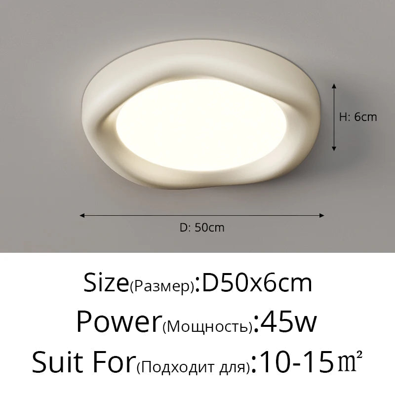 plafonnier résine simple moderne créatif nordique net rouge