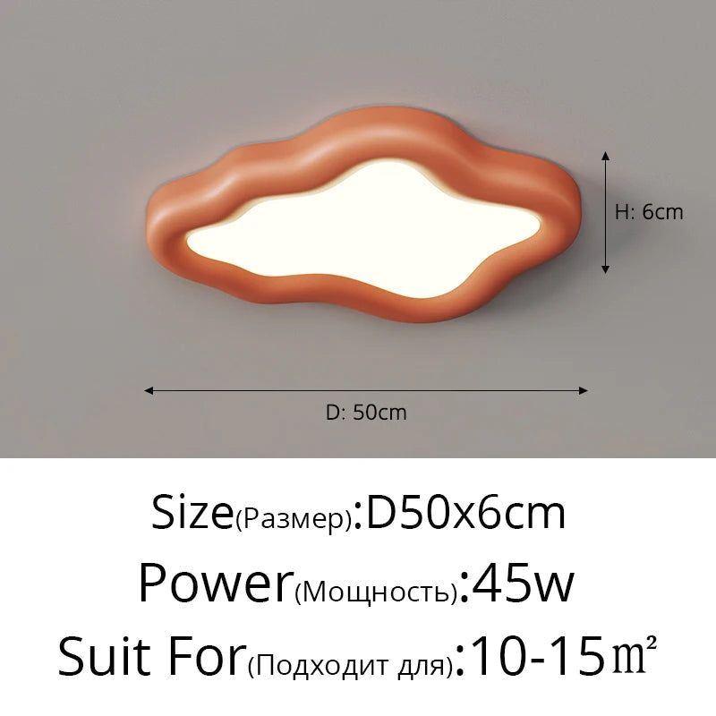 plafonnier résine simple moderne créatif nordique net rouge