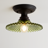 plafonnier rétro américain avec couvercle en verre pour décoration créative