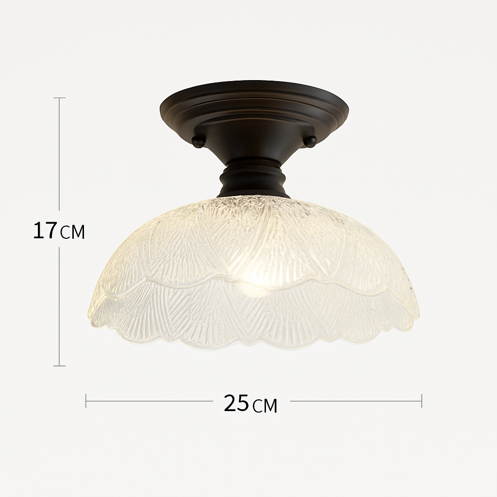 plafonnier rétro américain avec couvercle en verre pour décoration créative