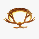 plafonnier rétro en bois de cerf style campagnard américain