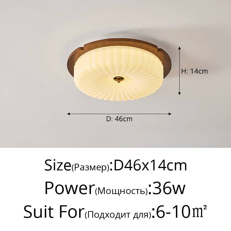 plafonnier rétro en bois massif style médiéval pour protection des yeux