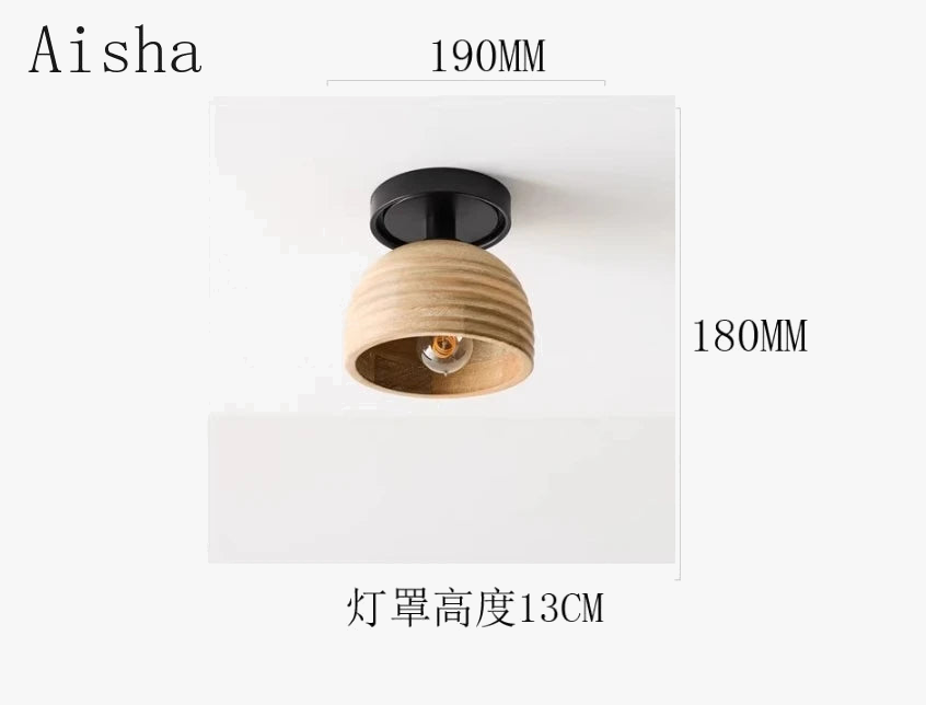 plafonnier rétro en bois style américain pour décoration intérieure