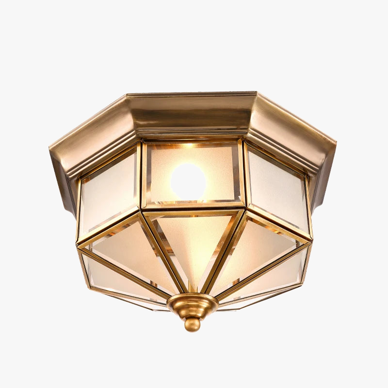 plafonnier rétro en cuivre style américain pour intérieur élégant